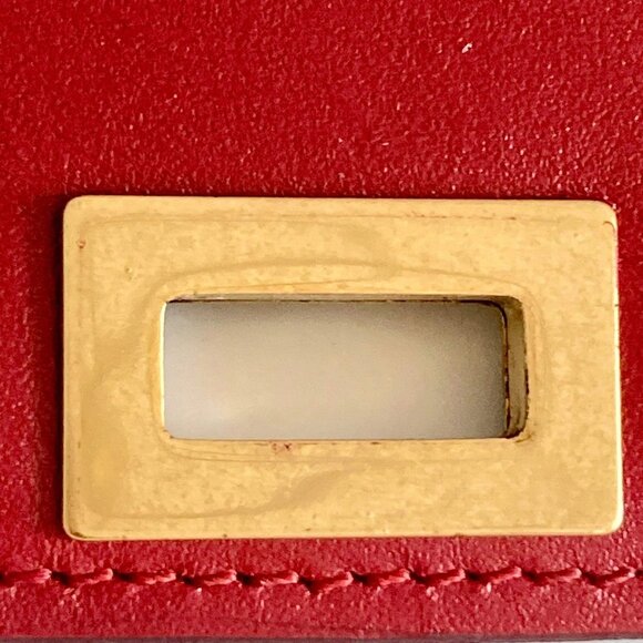 Celine Box Calfskin Medium Classic Box Flap Red - Picture 6 of 9